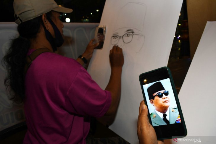 Parade Lukis Sketsa Wajah Bung Karno