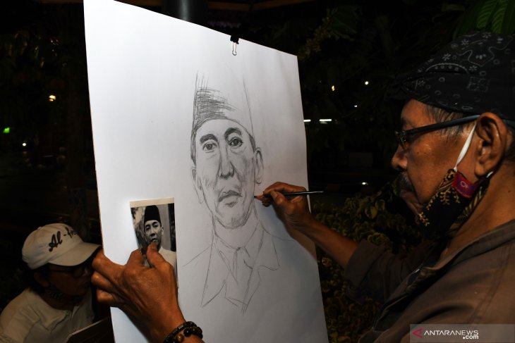 Parade Lukis Sketsa Wajah Bung Karno