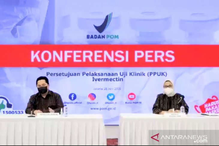 Uji klinik Ivermectin untuk pengobatan COVID-19 disetujui BPOM