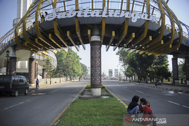 Penutupan jalan protokol di Kabupaten Bandung 