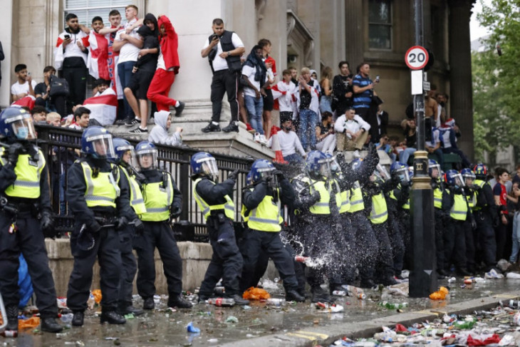Polisi London tangkap 86 orang ketika final Euro 2020