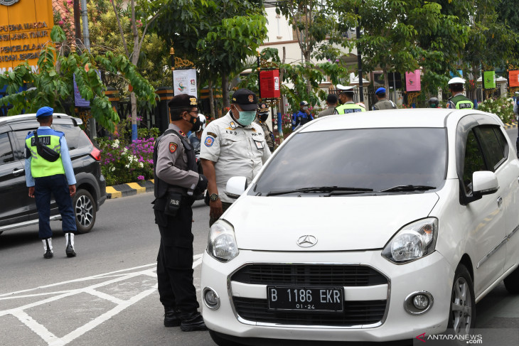 Razia Kendaraan Berplat Luar Derah Madiun