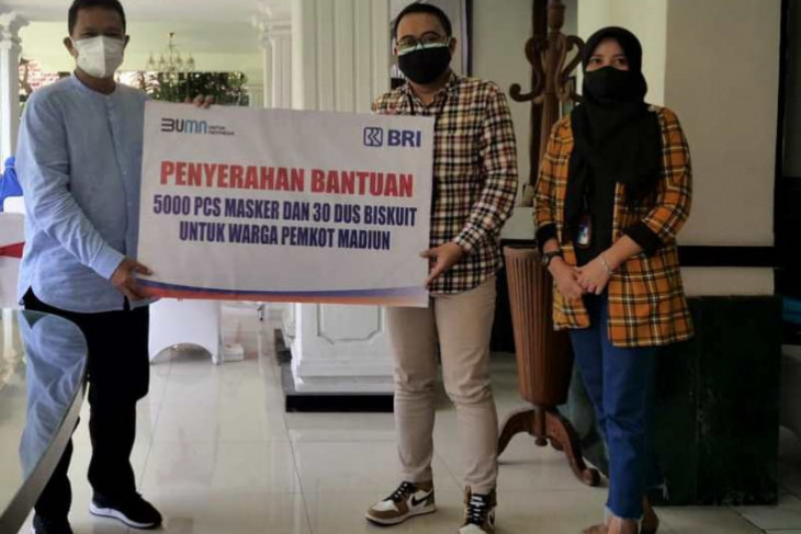 Pemkot Madiun terima bantuan 5.000 masker dan biskuit dari BRI