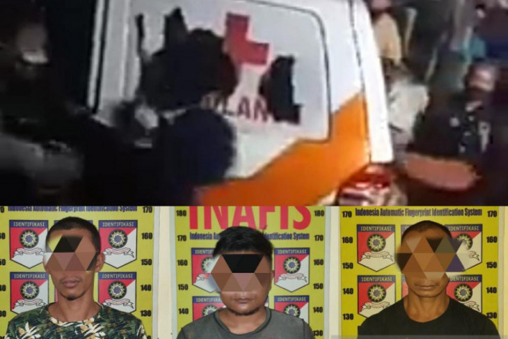Polisi tetapkan tiga tersangka perusak ambulans jenazah COVID-19 di Jember