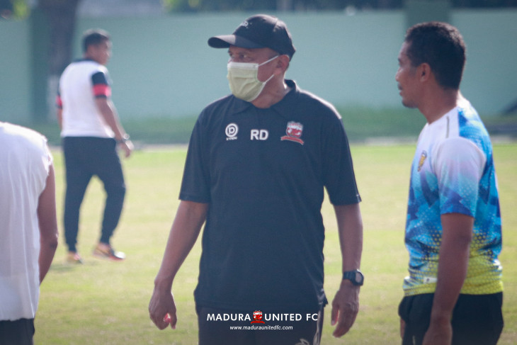 Skuad Madura United bersiap geber latihan bersama