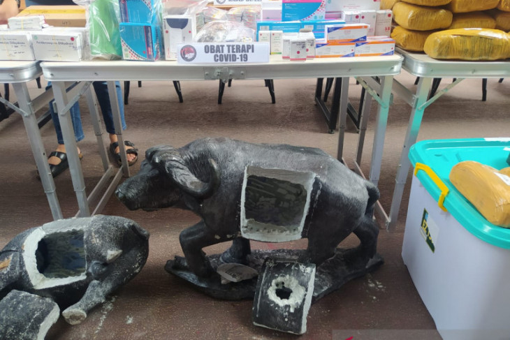 Polisi gagalkan penyelundupan 16 kg sabu dari Afrika di dalam patung begini kronologinya