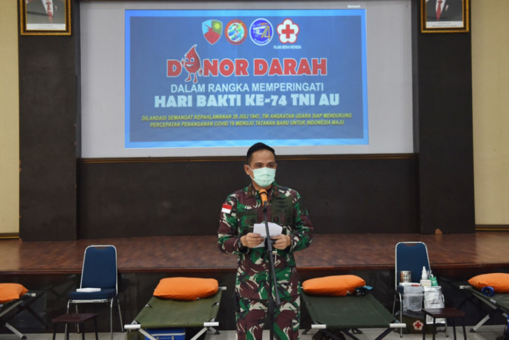 Lanud Supadio gelar kegiatan donor darah peringati Hari Bakti TNI-AU
