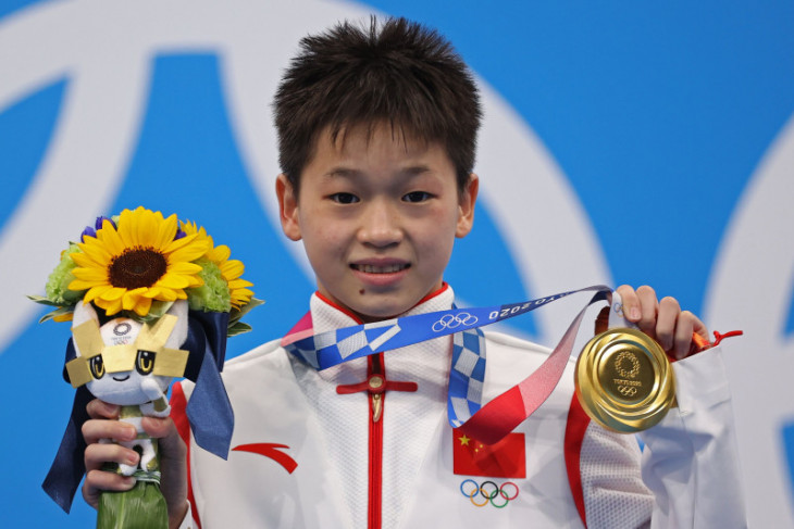 Olimpiade Tokyo, atlet China 14 tahun raih emas loncat indah