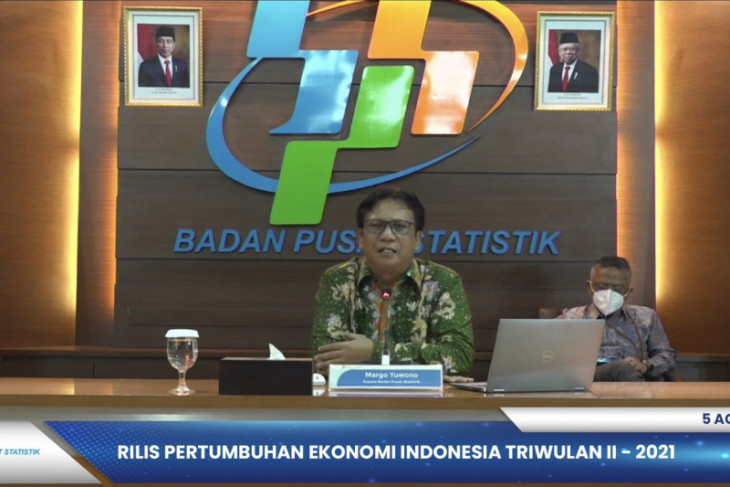 BPS sebut Indonesia resmi keluar dari resesi ekonomi,pertumbuhan triwulan II sentuh positif 7,07 persen
