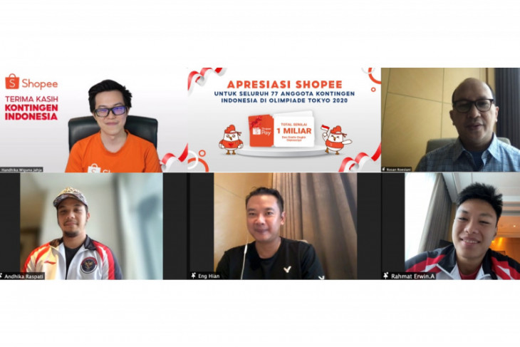 Shopee beri bonus Rp1 miliar untuk kontingen Indonesia di Olimpiade