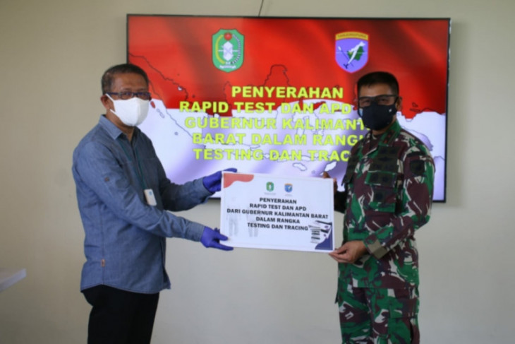 Pangdam XII/Tpr terima bantuan tes cepat dan APD dari Gubernur Kalbar