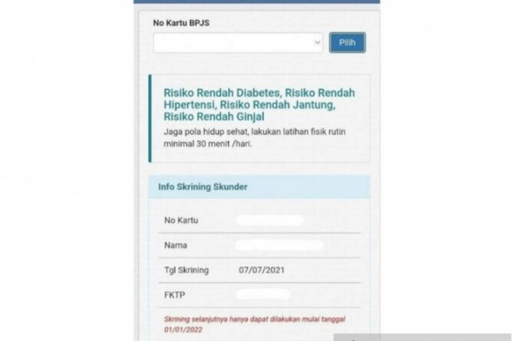 Aplikasi Mobile JKN sediakan layanan penapisan riwayat kesehatan