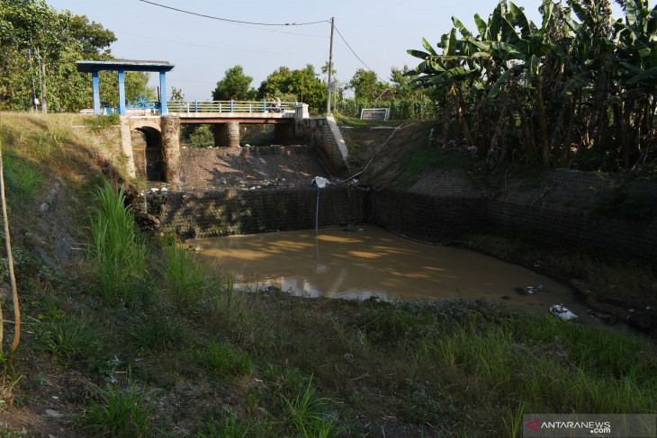 Sungai Irigasi Mengering Akibat Kemarau