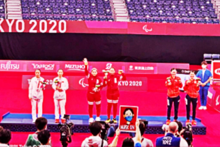 Dubes RI terharu Merah Putih berkibar di Tokyo berkat Leani/Khalimatus
