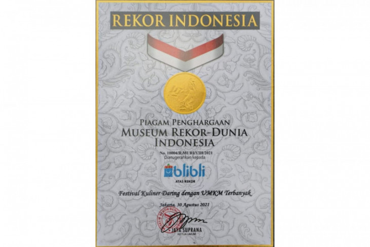 Festival kuliner libatkan lebih 3.000 UMKM pecahkan rekor MURI