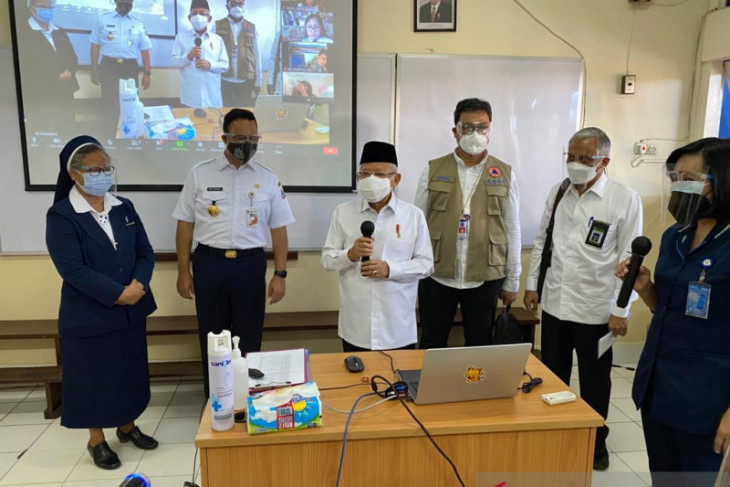 Wapres dan Gubernur DKI tinjau PTM