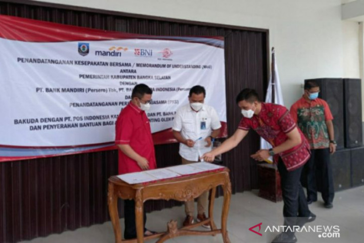 Pemkab Bangka Selatan jalin kerjasama dengan Bank Mandiri dan BNI