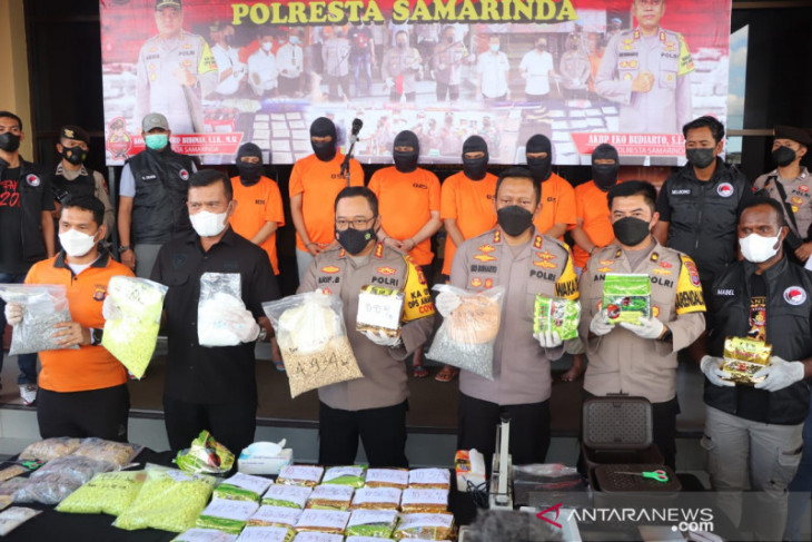 Polresta Samarinda berhasil ungkap 25 kg sabu diduga jaringan antar provinsi