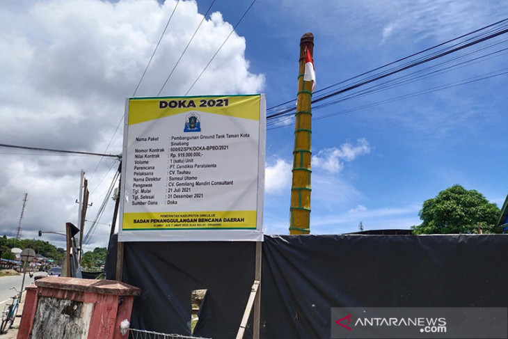 BPBD Simeulue bangun tangki penampungan air untuk kebakaran