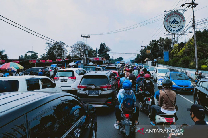 Suasane kemacetan di Puncak Bogor