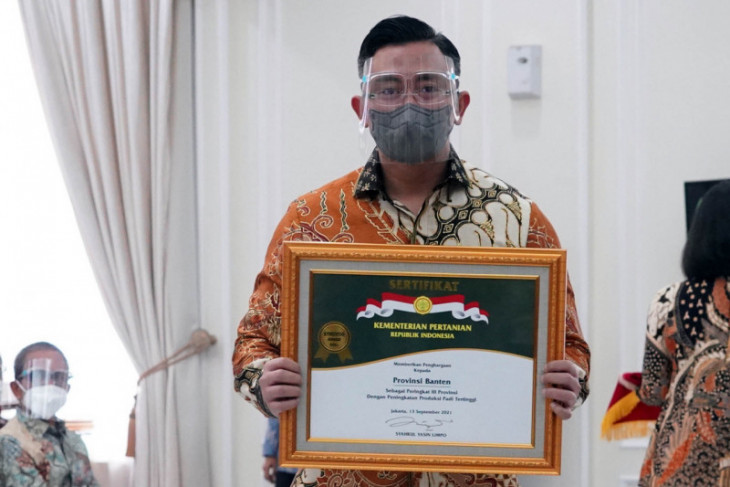 Pemprov Banten raih penghargaan peringkat tiga nasional penghasil padi