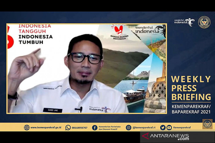 Menteri Sandiaga Uno paparkan tahap evaluasi uji coba buka 20 destinasi wisata