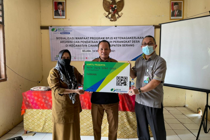 Seluruh perangkat desa di Kecamatan Cinangka antusias ikut program BPJS Ketenagakerjaan