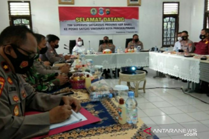 Sekda Pangkalpinang paparkan percepatan vaksinasi ke Satgassus Babel
