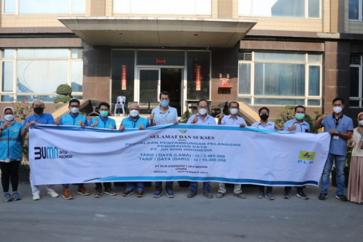 PLN UIW Sumut pasok kebutuhan listrik PT Jui Shin Indonesia