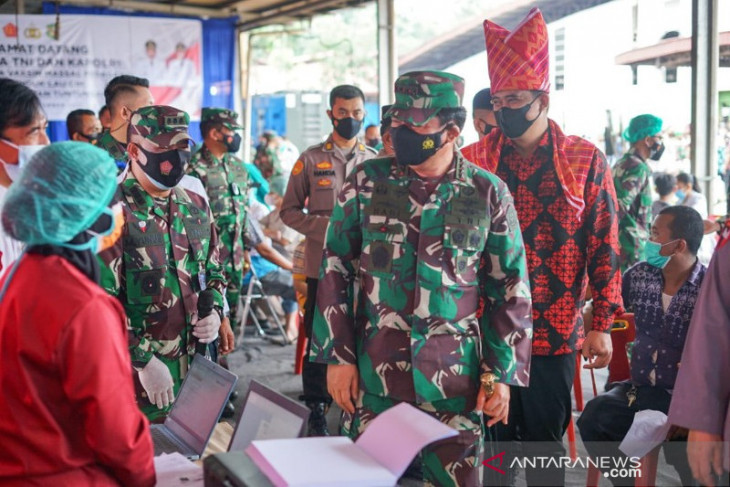 Panglima: Vaksinasi 23 daerah di Sumut masih 30 persen