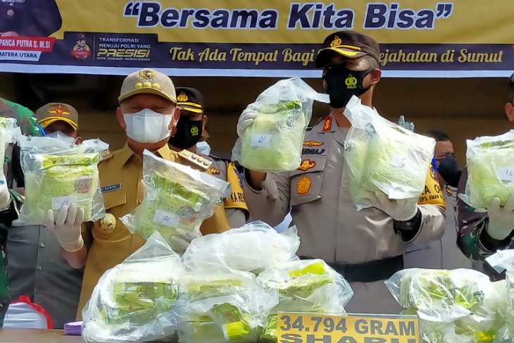 Akhirnya Polres Asahan berhasil ungkap pemilik 34.794 gram sabu