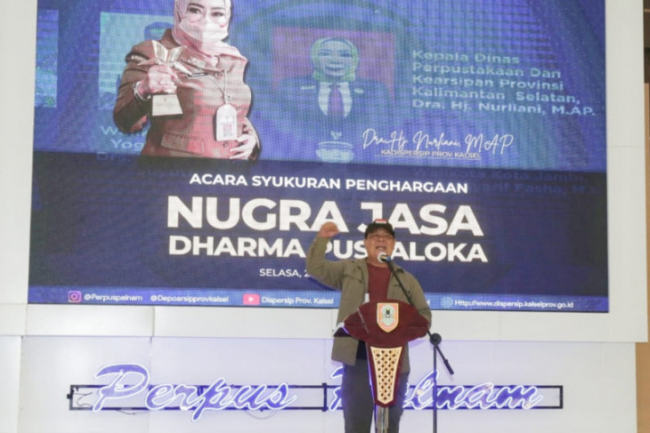 Kalsel mendapatkan penghargaan tertinggi indeks pembangunan literasi nasional