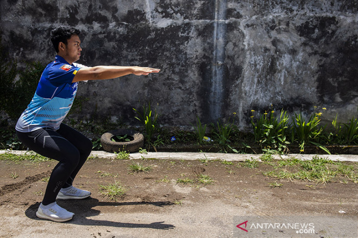 Latihan fisik atlet menembak Jawa Barat 