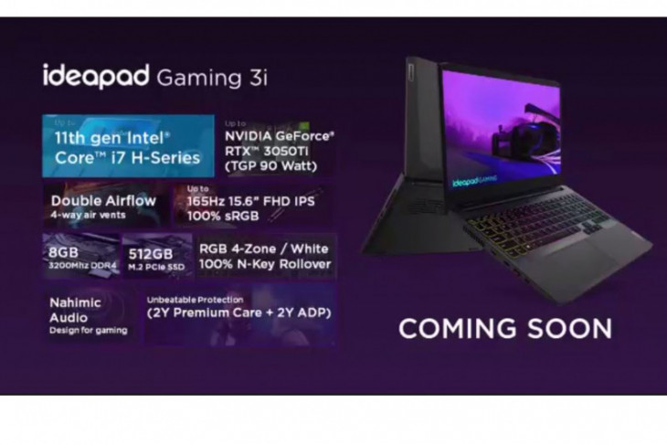 Lenovo perkenalkan IdeaPad Gaming 3i dengan tenaga prosesor Intel Gen-11