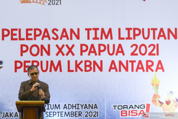 Pelepasan Tim Liputan PON Papua di Wisma Antara