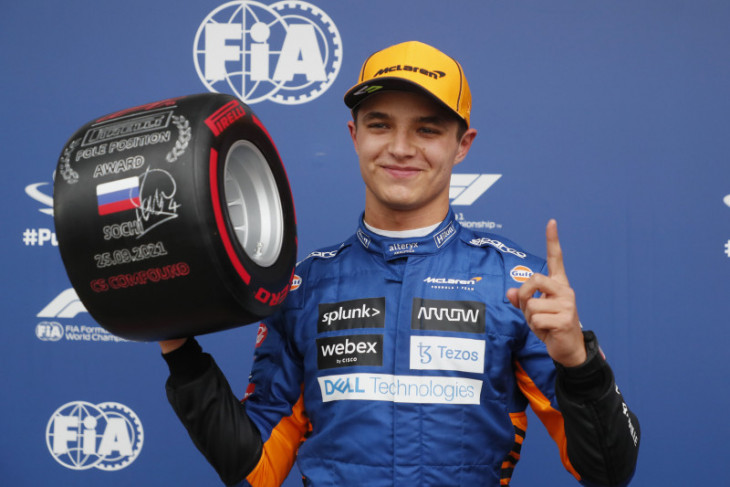 Formula 1: Norris rebut pole position perdana saat taklukkan trek basah GP Rusia