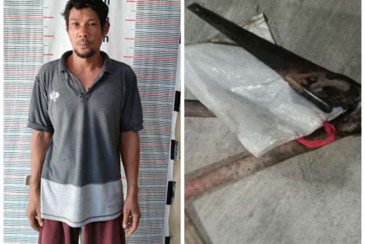 Polsek Pangkalan Brandan amankan Acong karena mencuri kabel Pertamina
