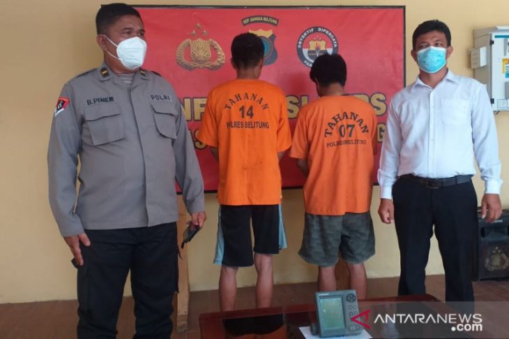 Polres Belitung tangkap dua pelaku pencurian radar dan satelit ikan