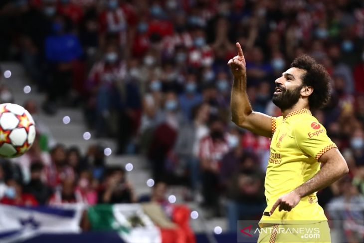 Liga Champions, penalti Mohamed Salah menangkan Liverpool atas 10 pemain Atletico