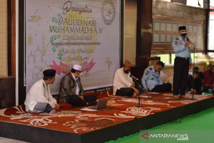 Lapas Klas IIA Gorontalo gelar perayaan Maulid Nabi bagi warga binaan