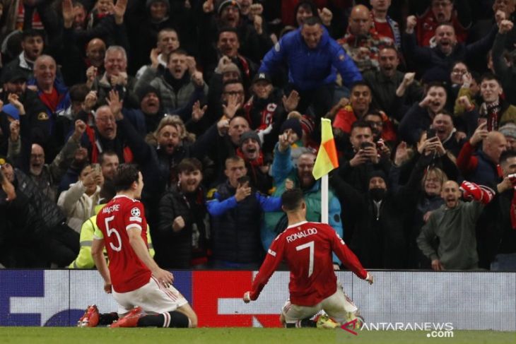 Cristiano Ronaldo jadi pahlawan kemenangan Man United saat taklukkan Atalanta 3-2