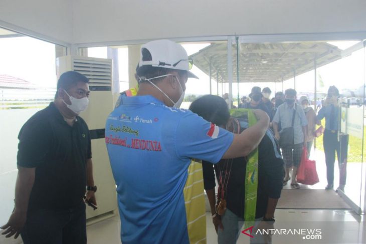 Sekda Belitung sambut kedatangan atlet peraih medali PON Papua