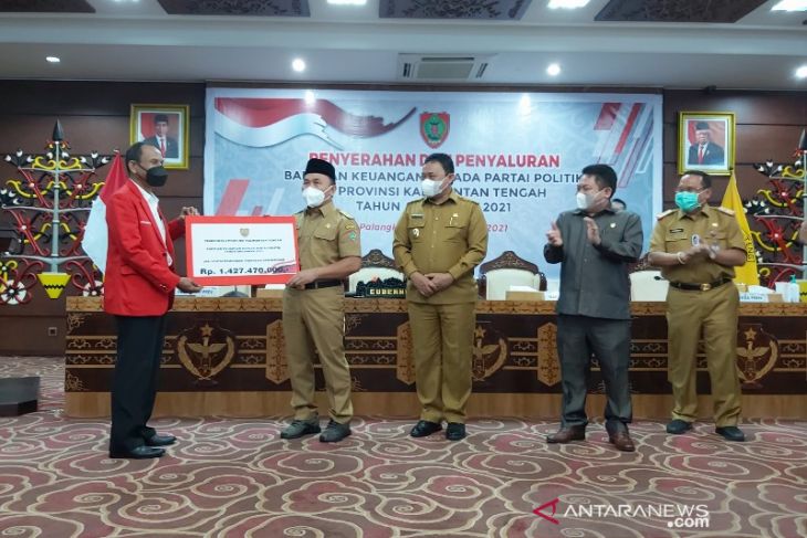 Bantuan parpol Kalteng TA 2021 capai Rp5,8 miliar lebih