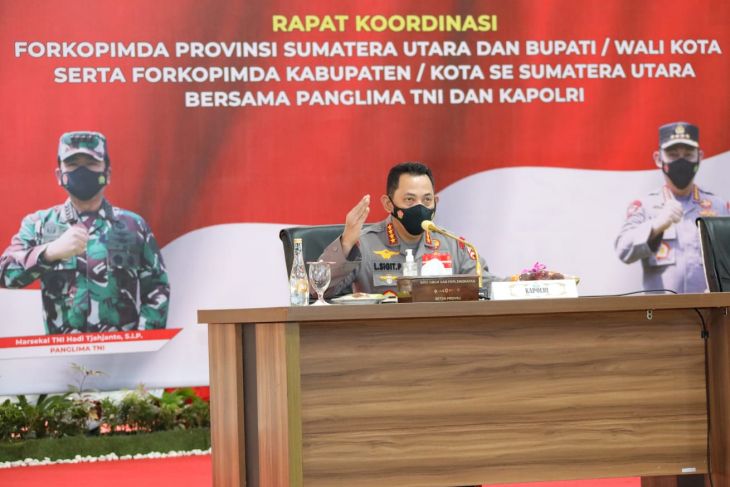 Kapolri ingatkan Sumut antisipasi lonjakan COVID-19 saat