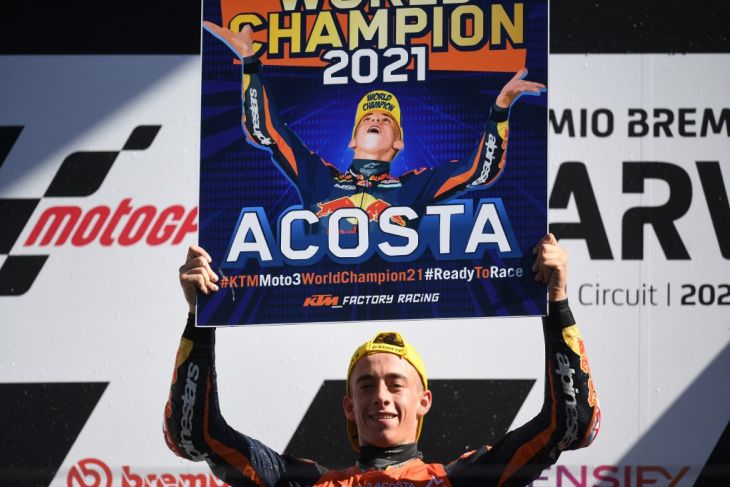 Pedro Acosta juara dunia Moto3 tahun 2021