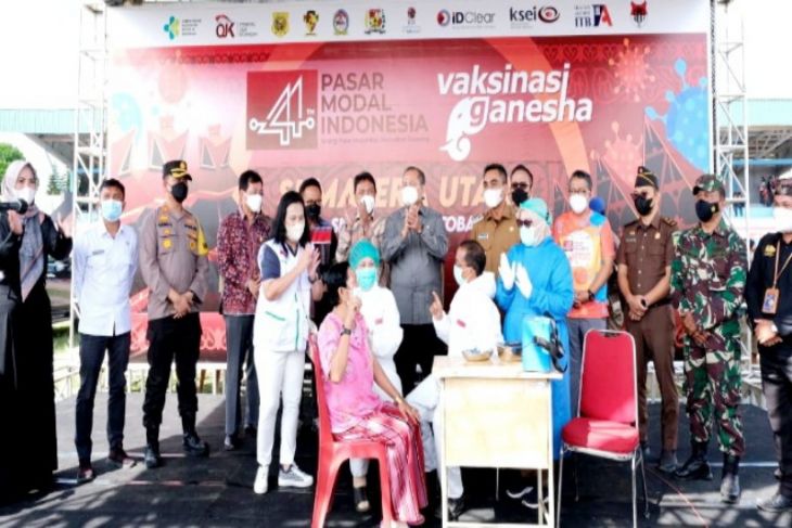 Pasar Modal Indonesia gelar vaksinasi 200.000  dosis di Sumut