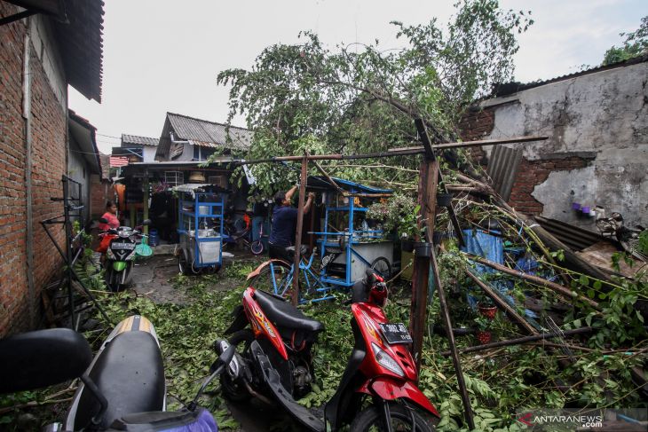 Dampak Angin Puting Beliung di Sidoarjo