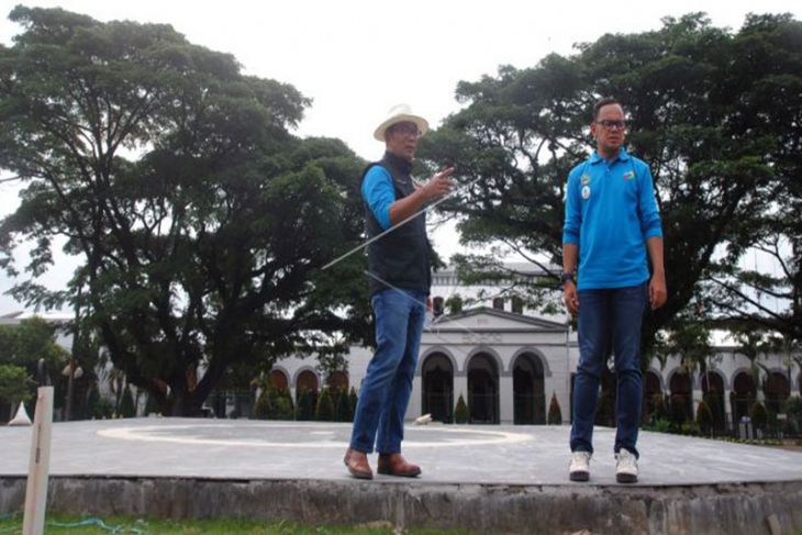 Gubernur Jabar tinjau pembangunan Alun-Alun Kota Bogor