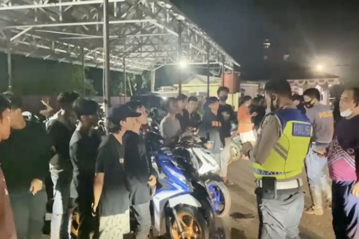Puluhan remaja diamankan Satlantas Polres Balangan diduga balap liar