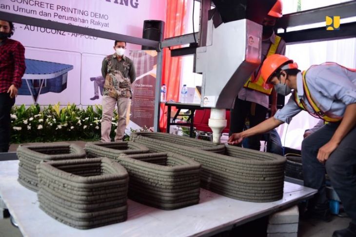 PUPR Ministry starts trial of indigenous 3D Concrete Printing tech
